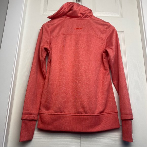 HEAD Womens Pullover Sweatshirt With Zipper Athletic shirt, Orange Size Small - Picture 9 of 10